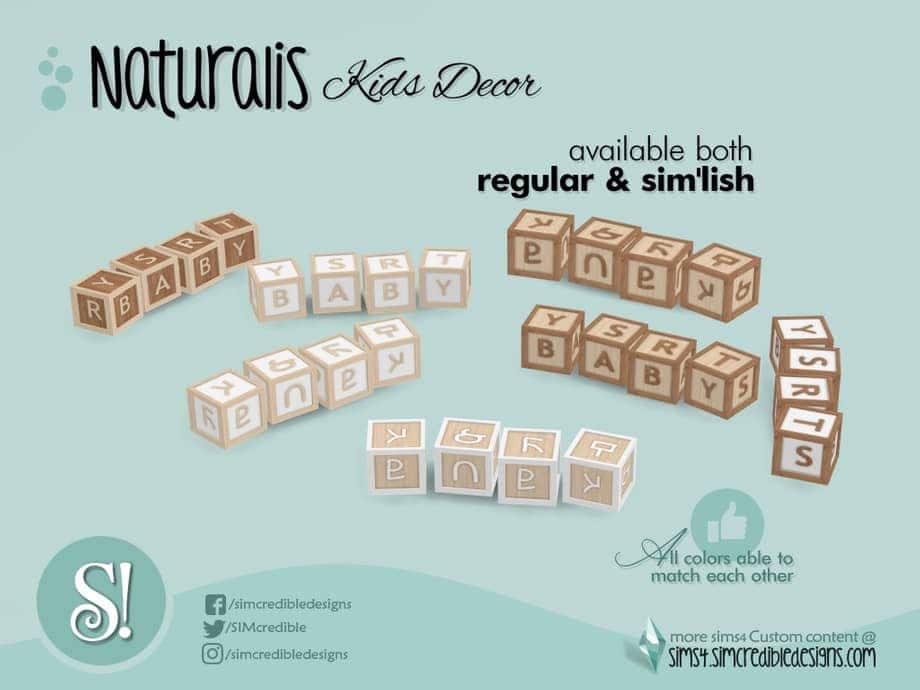 Sims 4 infant cc block decor