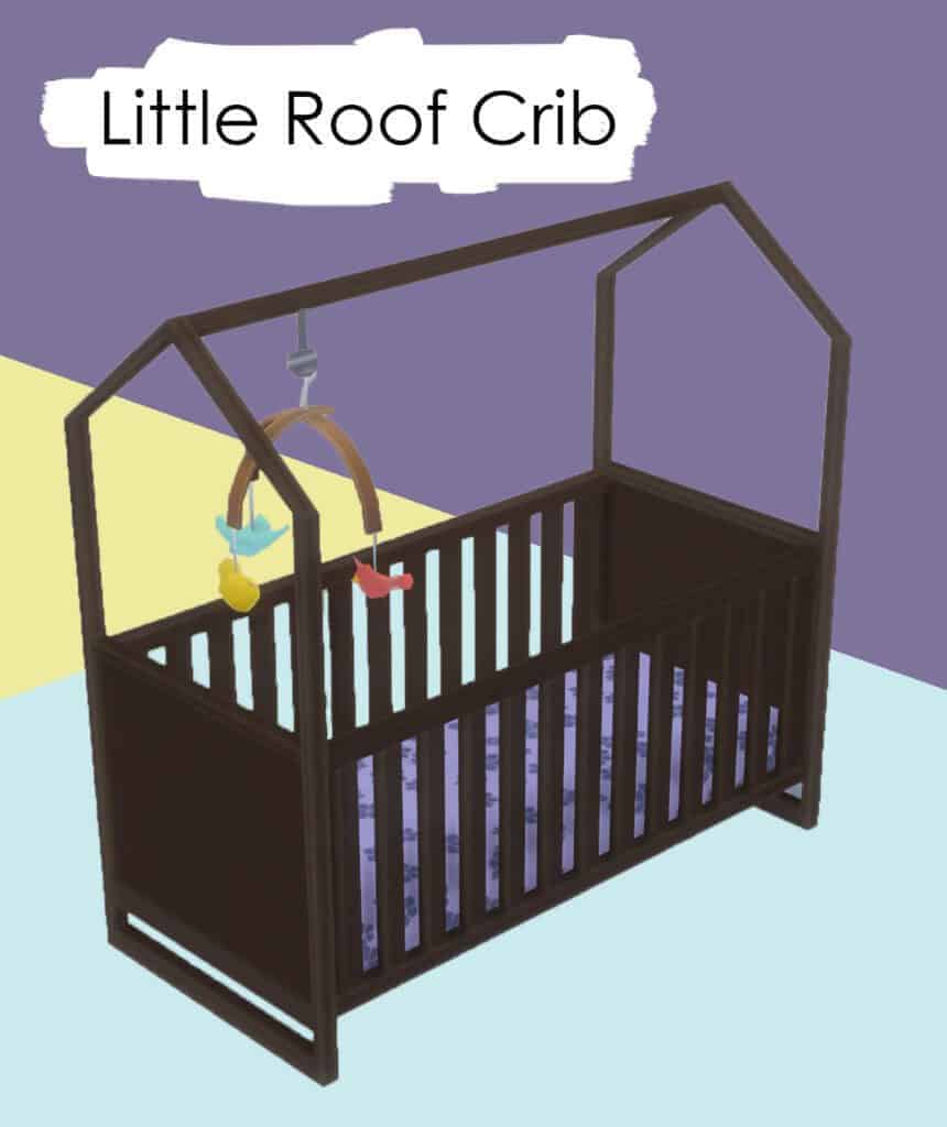Sims 4 nursery cc, sims 4 crib with roof