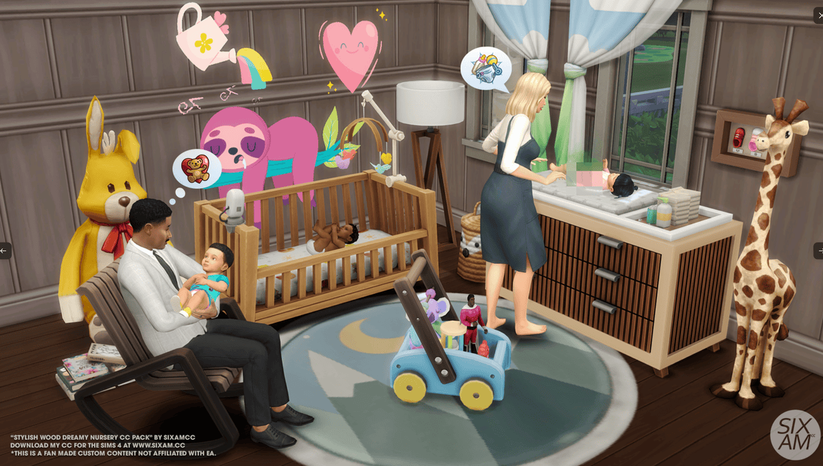 6 sims 4 nursery cc