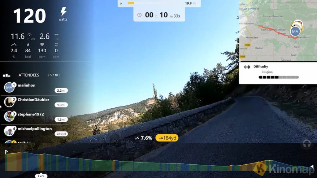 kinomap cycling app review