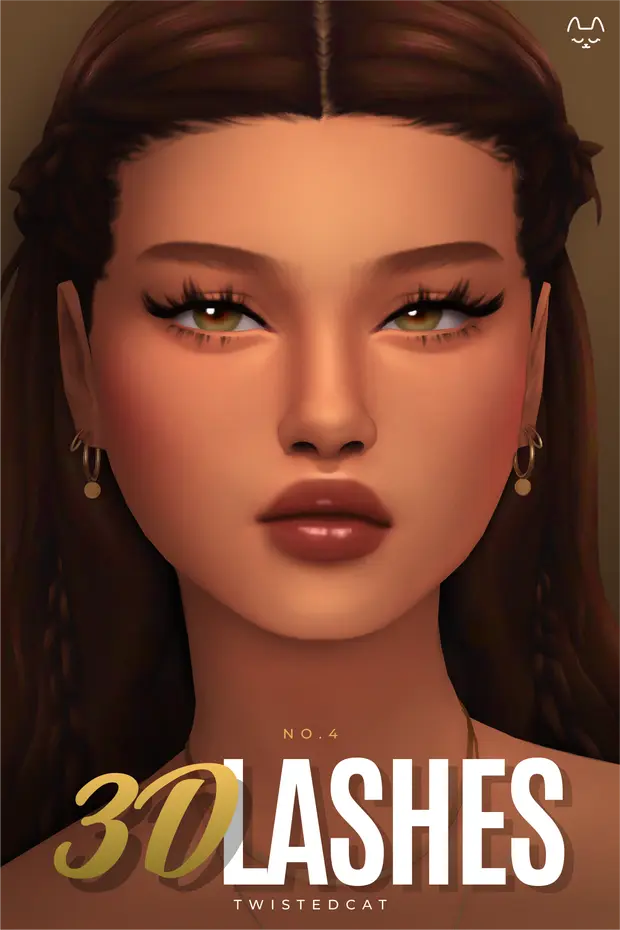 Sims 4 CC 3D Lashes No4 Sims 4 CC 3D Lashes No4
