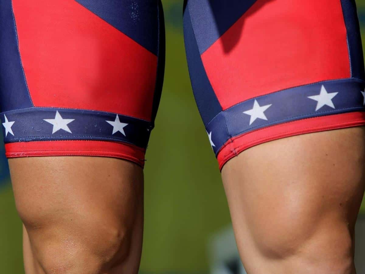 Triathletes Shaved Legs