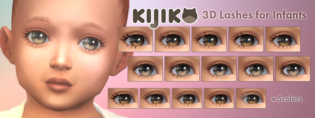 img 668aef1f31672 Kijiko 3D Sims 4 Lashes for Infants