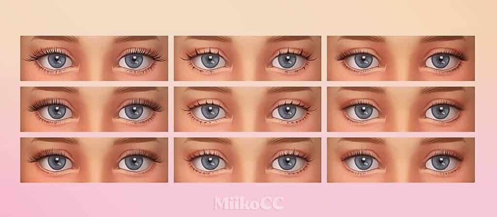 img 668aef2051d46 Miiko 3D Sims 4 Lashes CC
