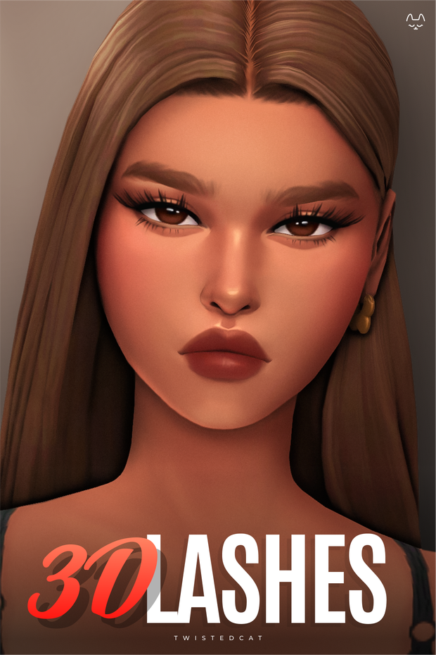 img 668aef20df486 Twisted Cat No. 3 3D Sims 4 Lashes For Adults