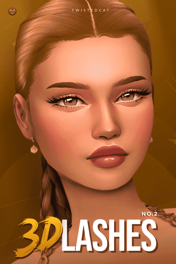 img 668aef2166639 Twisted Cat No. 2 3D Sims 4 Lashes CC