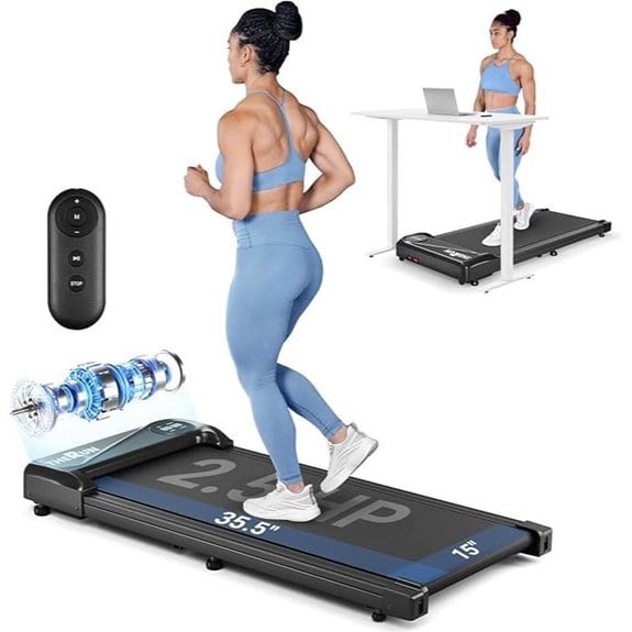 THERUN Walking Pad Treadmill Under Desk Portable Mini